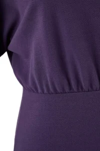 Trendyol Curve Purple Asymmetric Yaka slit Crepe Knitting Plus Size Dress - Image 7