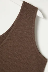 Trendyol Curve Brown Ribbed A-line Midi Knitting Dress - Image 7
