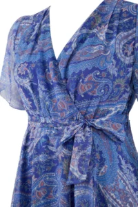 Trendyol Curve Navy Blue Siphon Weaving Plus Size Dress - Image 5