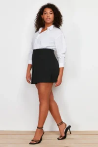 Trendyol Curve Black Weaving Shorts Skirt - Image 2