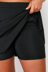 Trendyol Curve Black 2 Layer Knitting Sports Shorts Skirt - Image 5
