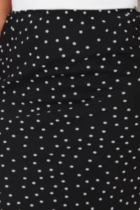 Trendyol Curve Black Polka Dot Fish Weaving Skirt - Image 5