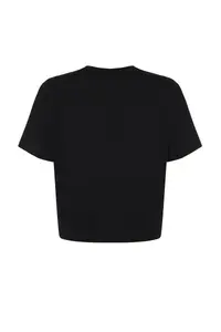 Trendyol Curve Black Heart Accessory Detailed Oversized/Bol Cut 100% Cotton Knitting T-Shirt - Image 8