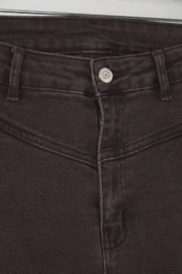 Trendyol Curve Brown High Waist comfort Stitching Detailed flared leg Flare Fit jeans - Image 7