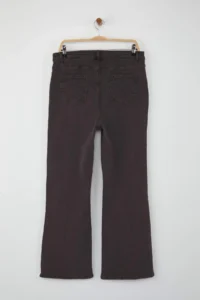 Trendyol Curve Brown High Waist comfort Stitching Detailed flared leg Flare Fit jeans - Image 8