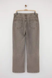 Trendyol Curve Gray High Waist Wide Leg denim plus size jeans - Image 8