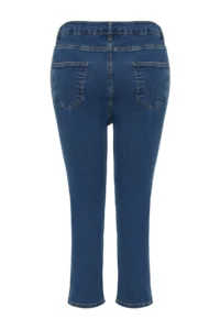 Trendyol Curve Mavi High Waist Short Size Flexible/Stretch Plus Size skinny jeans - Image 8