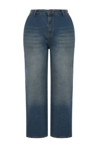 Trendyol Curve Mavi High Waist Wide Leg Plus Size Wide Leg jeans - Image 6