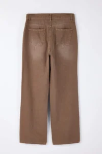 Trendyol Curve Beige High Waist Wide Leg Wide Leg 100% Cotton denim plus size jeans - Image 6