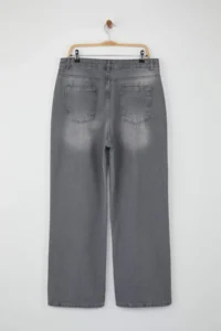 Trendyol Curve Gray High Waist Wide Leg Plus Size Wide Leg jeans - Image 7