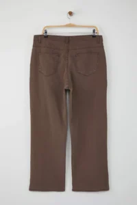 Trendyol Curve Brown High Waist Straight Fit denim plus size jeans - Image 7