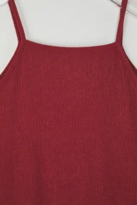 Trendyol Curve Burgundy Barbell Collar Crepe textured Material Maxi Size Knitting Plus Size Dress - Image 6