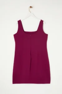 Trendyol Curve Plum Premium Square Neck Weaving Interlining Plus Size Dress - Image 7