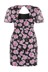 Trendyol Curve Multicolored Siphon Weaving Plus Size Dress - Image 3