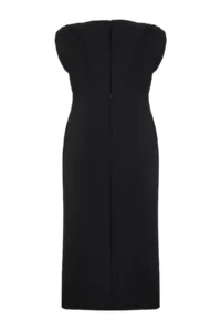 Trendyol Curve Black Sleeveless slit Weaving Plus Size Evening Gown/Graduation/Engagement/Evening Dress - Image 8