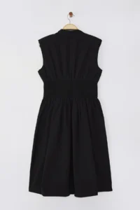 Trendyol Curve Black Sleeveless Zippered Weaving Plus Size Dress - Image 9