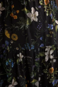 Trendyol Curve Black Floral Sleeveless Midi Summer Weaving Plus Size Dress - Image 2