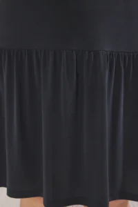 Trendyol Curve Anthracite Draped Comfortable Modal single jersey Knitting Plus Size Dress - Image 3