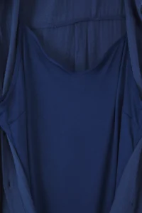 Trendyol Curve Navy Blue Muslin 100% Cotton Weaving Plus Size Shirt Dress - Image 6
