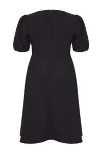 Trendyol Curve Black A-Kesim with bow Weaving Chic Dress - Image 6