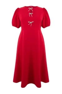 Trendyol Curve Rejection Finike Weaving Plus Size Dress - Image 3