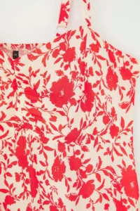 Trendyol Curve Pink Floral Midi Weaving Plus Size Dress - Image 6