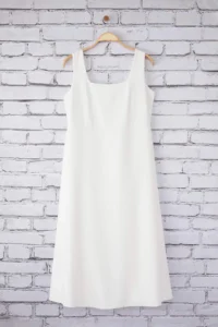 Trendyol Curve White Finike Weaving Plus Size Dress - Image 5
