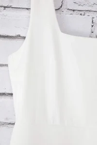 Trendyol Curve White Finike Weaving Plus Size Dress - Image 6