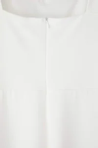 Trendyol Curve White Finike Weaving Plus Size Dress - Image 8