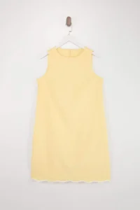 Trendyol Curve Yellow  A-line Mini Weaving Plus Size Dress