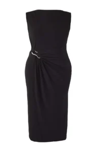Trendyol Curve Black bodycon Midi Accessory Detailed Knitting Plus Size Dress - Image 7