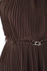 Trendyol Curve Brown bodycon Maxi Size Siphon Weaving Plus Size Dress - Image 6