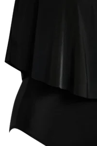 Trendyol Curve Black Ruffle Detailed Round Neck Sleeveless Plus Size Swimsuit - Image 6