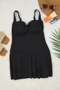 Trendyol Curve Black Sleeveless Plus Size Dress Swimsuit