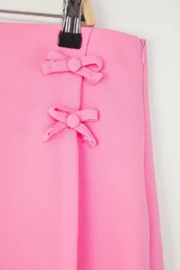 Trendyol Curve Pink with bow Plus Size Weaving Shorts Skirt - Image 10
