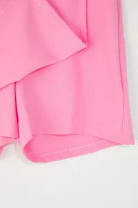 Trendyol Curve Pink with bow Plus Size Weaving Shorts Skirt - Image 11
