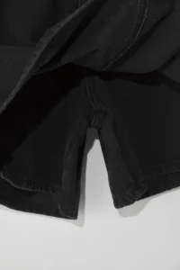 Trendyol Curve Black High Waist Wide Leg 100% Cotton Non-Stretch Plus Size Shorts Skirt - Image 6