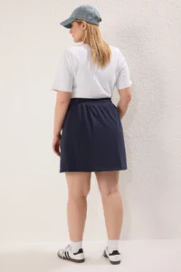 Trendyol Curve Navy Blue Inside OF shorts Knitting Plus Size Skirt - Image 5
