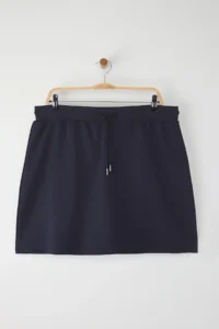 Trendyol Curve Navy Blue Inside OF shorts Knitting Plus Size Skirt - Image 6