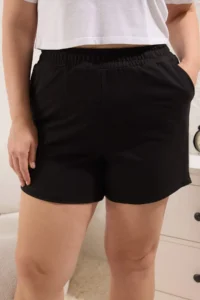 Trendyol Curve Gray Melanj- Black 2 Sets Paket relaxed Pattern Short Knitting Shorts & Bermuda - Image 5