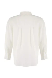 Trendyol Curve More Sustainable Ecru Modal Soft Touch Weaving Plus Size Shirt - Image 3