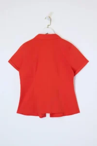 Trendyol Curve Rejection Short Sleeve Fonksiyonel Zippered Weaving Plus Size Shirt - Image 3