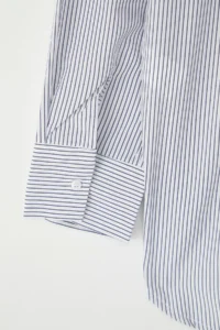 Trendyol Curve White Striped Heart Embroidered Weaving Plus Size Shirt - Image 8