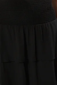 Trendyol Curve Black Gipelli/Flexible Belli Ruffled Skirt Plus Size Skirt - Image 4