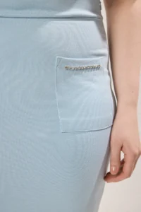 Trendyol Curve Mavi Stone Detailed Mini Knitting Plus Size Skirt - Image 3