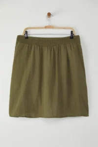 Trendyol Curve Green Binding Detailed beachwear Plus Size Skirt - Image 8