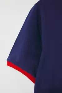 Trendyol Curve Navy Blue Crew Neck Printed Knitting Plus Size T-Shirt - Image 7