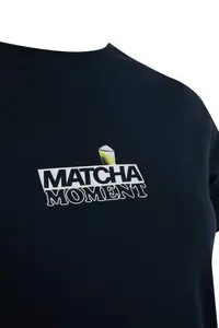 Trendyol Curve Navy Blue Regular Fit Matcha Printed Plus Size T-Shirt - Image 5