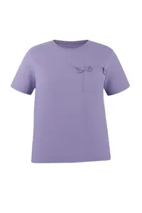 Trendyol Curve Lilac Loose Fit with pocket Fiyonk Detailed Plus Size T-Shirt - Image 4