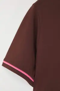 Trendyol Curve Brown Crew Neck Biye Detailed Basic Plus Size T-Shirt - Image 7